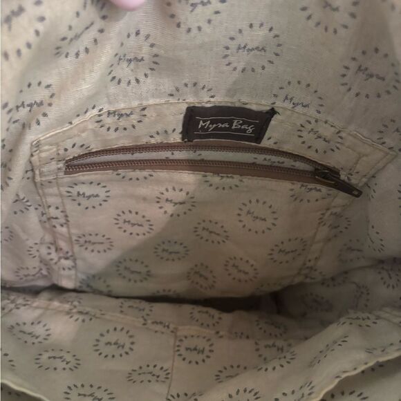 Myra Bag Tan and Cream Crossbody - Picture 5 of 6